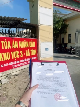 Hình ảnh luật sư làm việc tại Tòa án nhân dân khu vực 3 - Hà Tĩnh